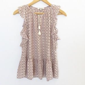 Madewell 100% silk ruffled tank